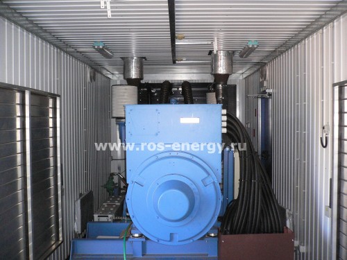 Дизельный генератор MTU MT1000 в контейнере для центра обработки данных ЦОД